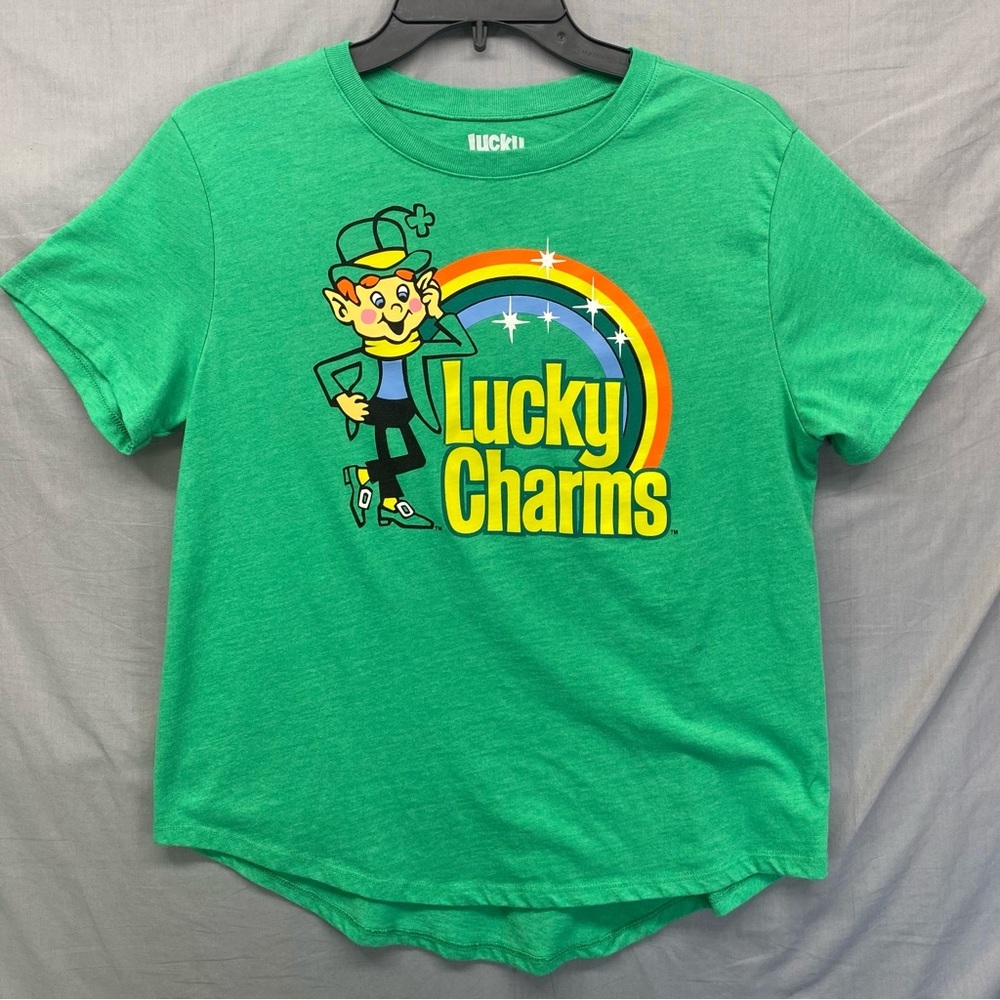 Lucky Charms Graphic Print T-Shirt Green Youth ‎ (Teen) Size | XL